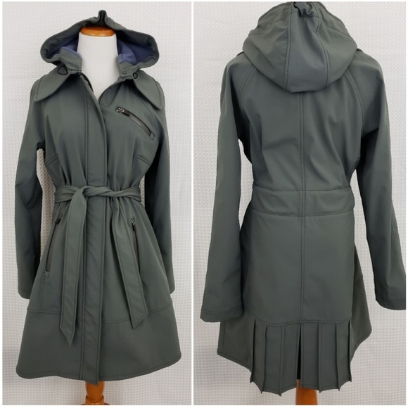 Athleta Jackets & Blazers - Athleta Missoula Water Resistant Rain Trench Coat Gray size Small